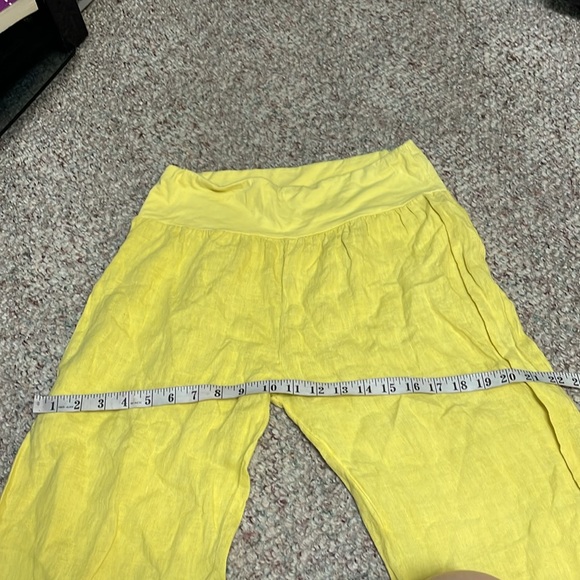 100% linen/lace cropped pant - Picture 6 of 9